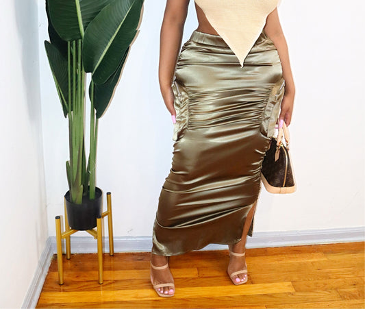 Cargo Satin Skirt